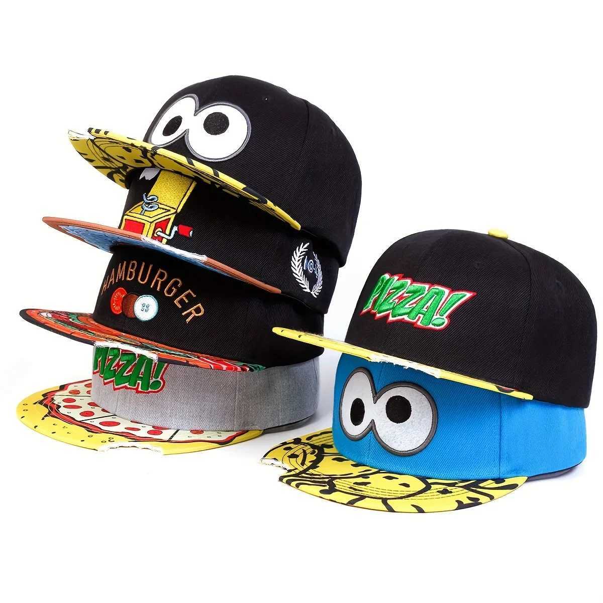 Cartoon Big E Cookie Bite Blue Snapback Hat Adts Outdoor Travel Adjustable Sun Baseball Sports cap Sunscreen Hat X250704