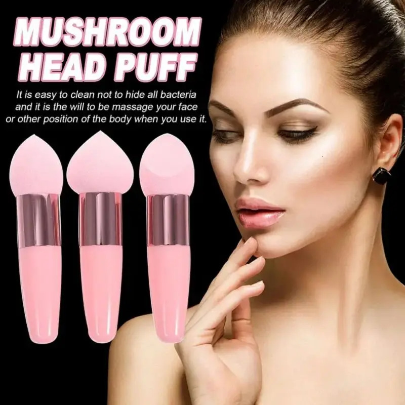 3Pcs Makeup Sponge Beauty Foundation Blending Sponge Makeup Sponge Wedge Foundation Sponges With Handle Cosmetic Blender Profess 250625