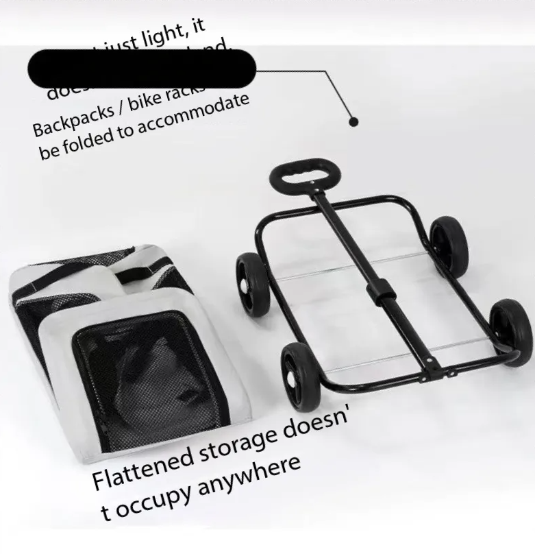 Pet Cart, Dog, Cat, Teddy, Baby Cart, Outdoor Small Trolley, Car Rental, Lightweight and Foldable
