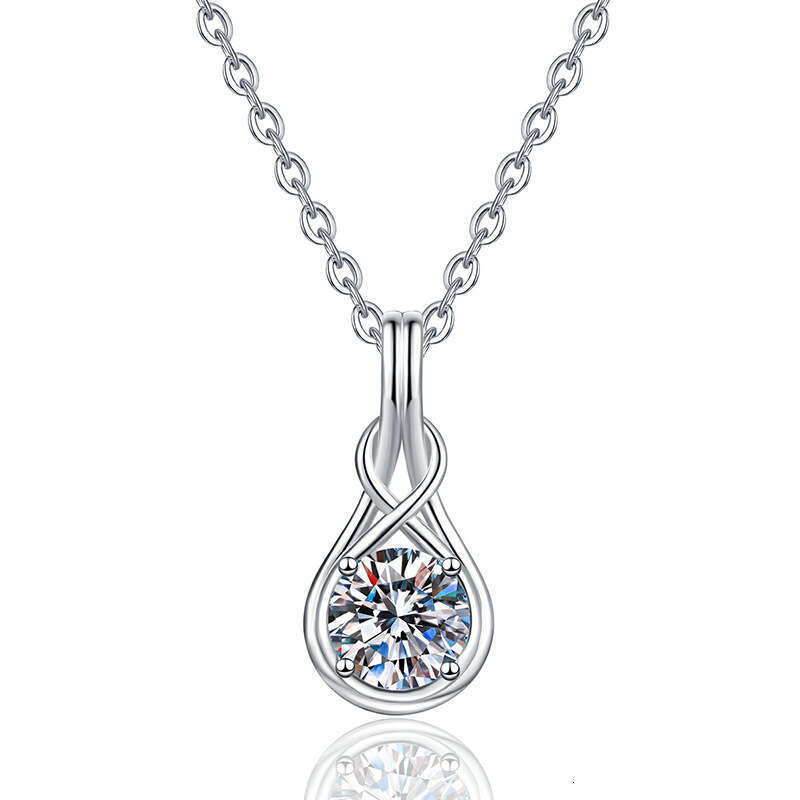 Korean S925tyle Pure S925ier Pendant Women TwiS925t S925imple Light 1 caratS925 MoiS925S925anite Necklace cb5