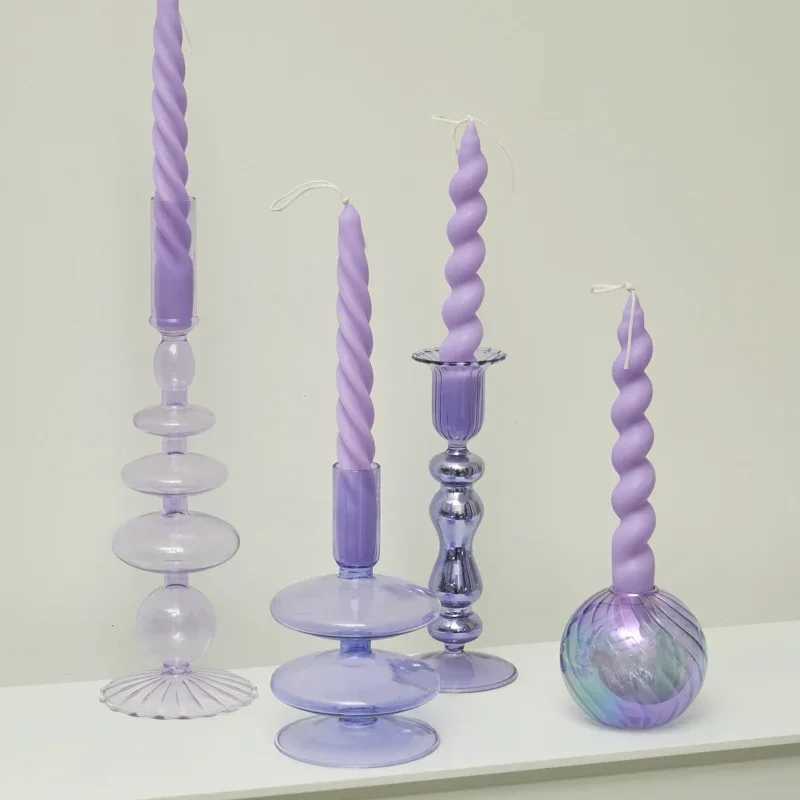 2pcs Spiral Candles Scented Candle Decorative Candles Taper Candles Home Decor Wedding Decoration Centerpieces Candlestick Gift W250704
