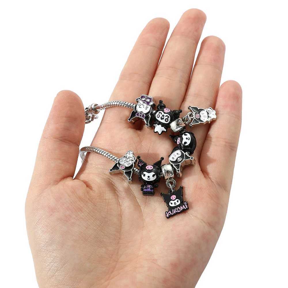 Sanrio New Sanrioed Anime My Melody Cinnamoroll Kuromi Cartoon Kawaii Charm Bracelet for Men and Women Fashion Bangle Birthday Gifts Toy w250716