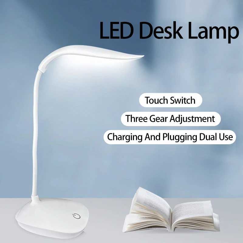 LED Reading Desk Lamp Portable Desk Lamp USB Charging Table Light Touch Dimming Eye Protection Light for Study Room Office Lighting XJ250703