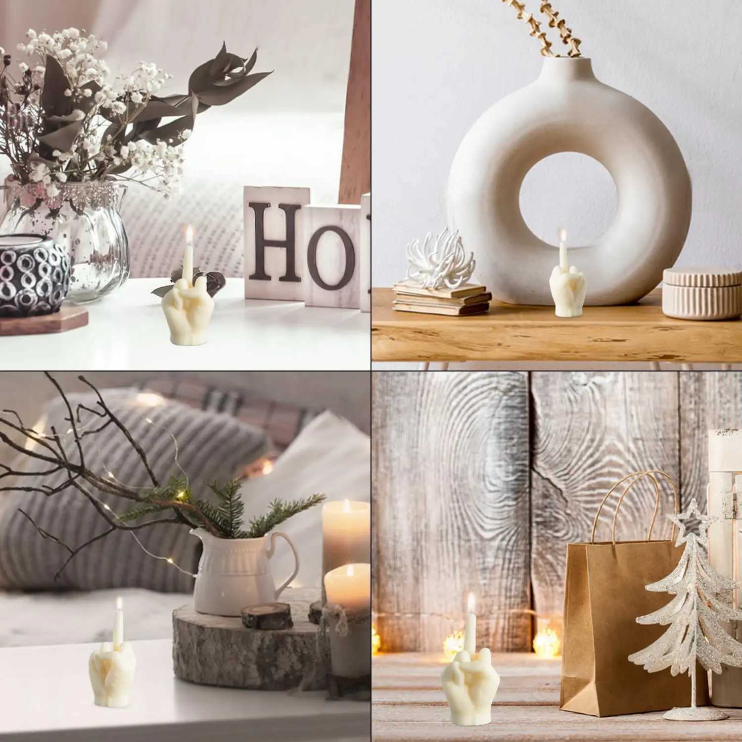 inger Scented Candle Room Decor Aesthetic Fragrance Soy Wax Aromatherapy Hand Gesture Candles Desk Statues Sculpture Decor W250704