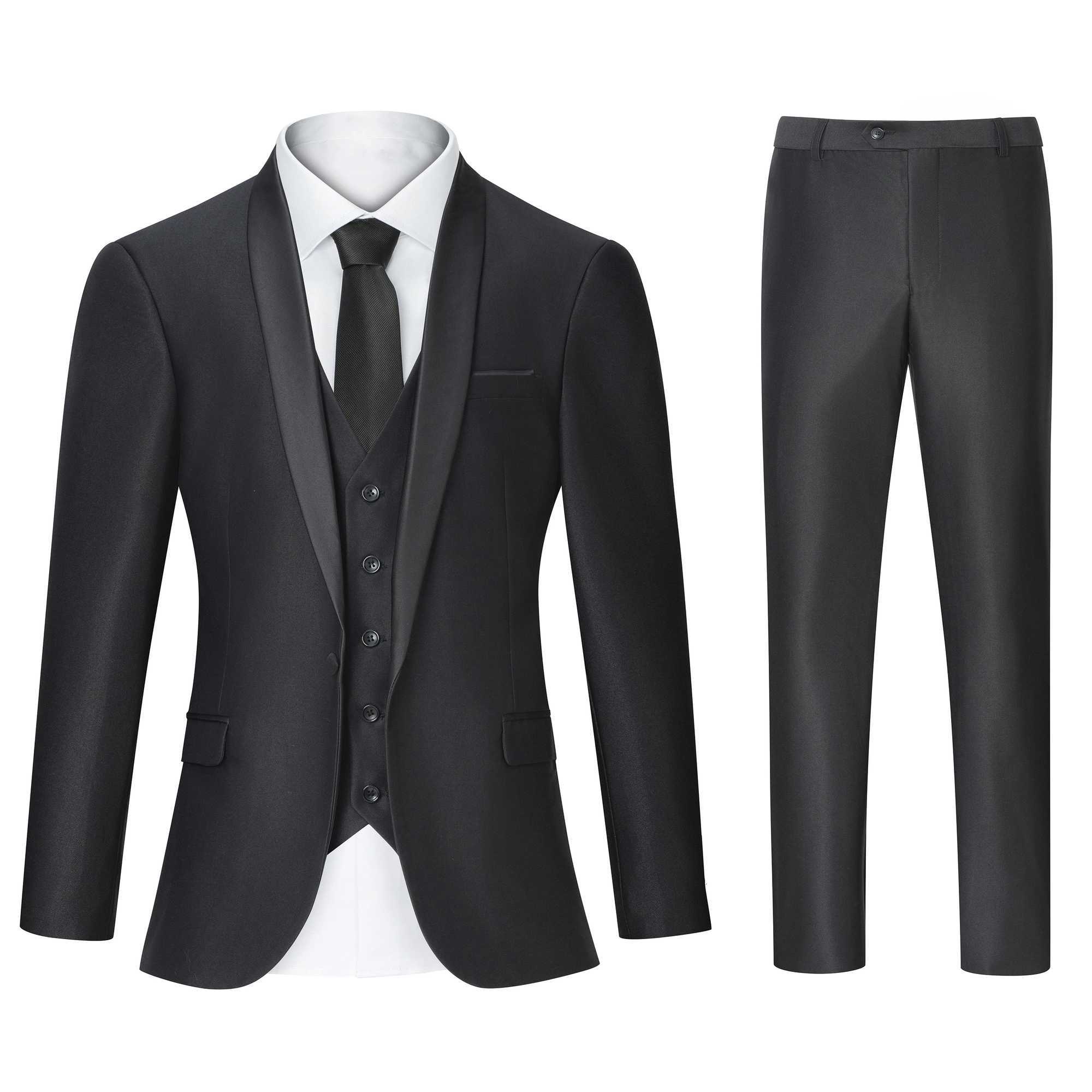 New Luxury Party Stage Mens Suit Costume Clothing Groomsmen Regular Fit Tuxedo 3 Piece Set Jacket+Trousers+Vest Blazers Pants X250704
