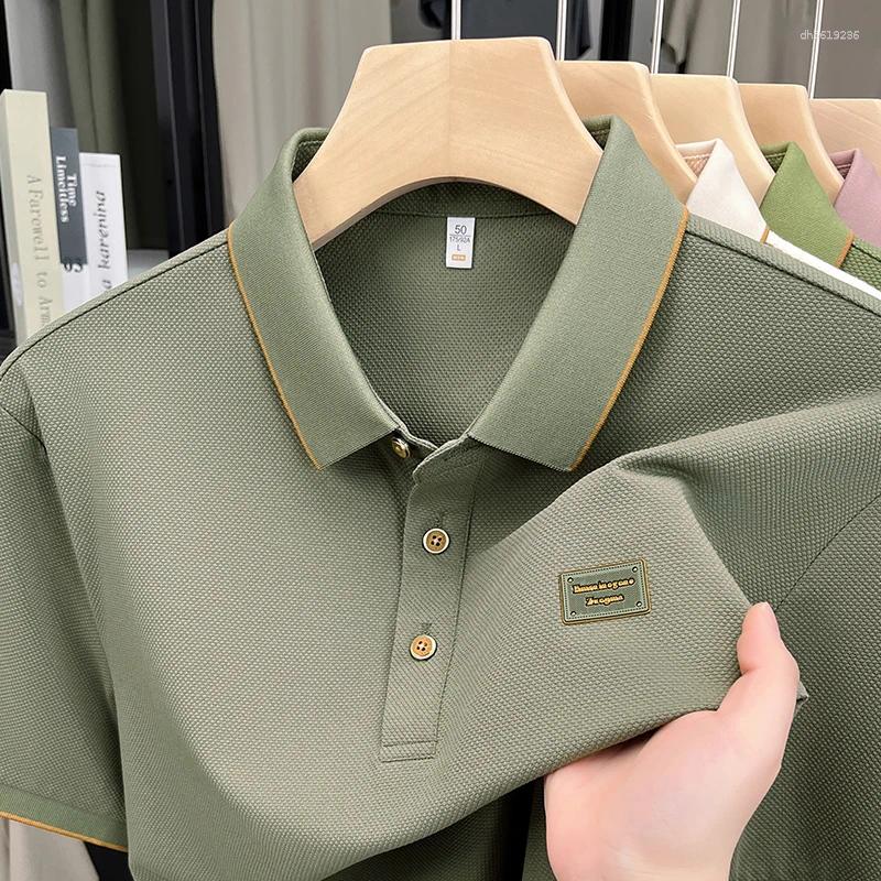 Designer Men's Polos High-end Quality Polo Shirt Lapel Letter Print T-shirt Breathable Short Sleeve Summer Korean Business Fashion Trend M-3XL