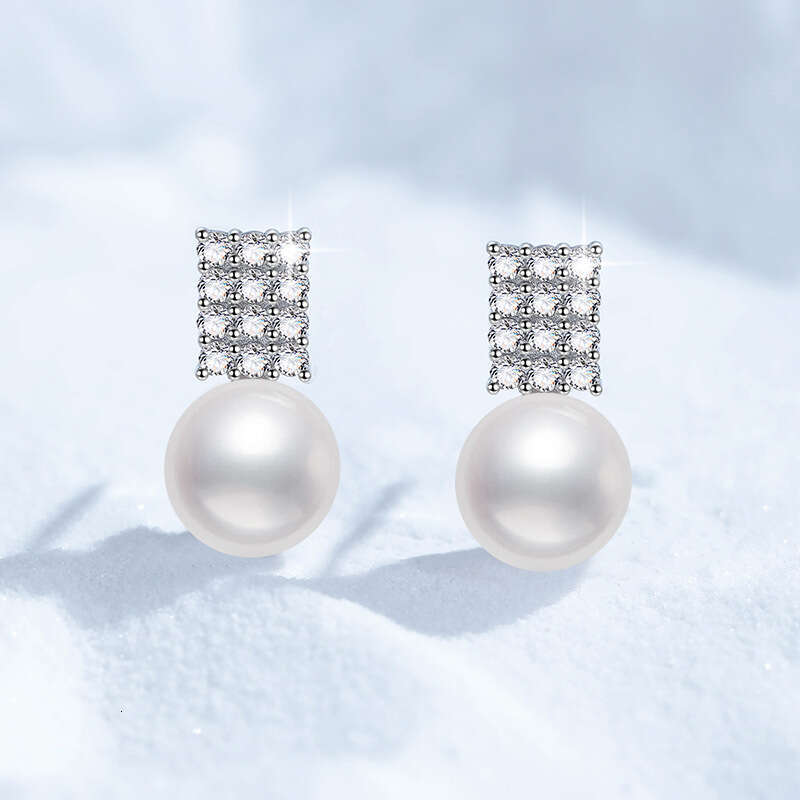 S925terling S925ier for Women, Light French S925tyle Geometric S925ugar Cube Full Dia EarringS925, D Color 36 PointS925 MoiS925S925anite EarringS925 b