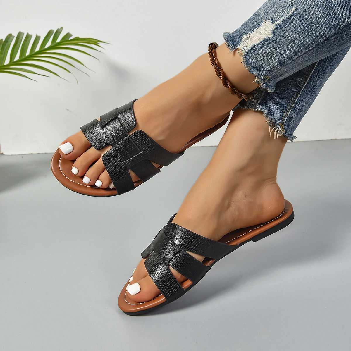 Sandals Shoes Women Summer Beach Womens Open Toe Sandals Women Shoe Non-Slip Walking Shoes Slides Footwear Female Slippers W250704