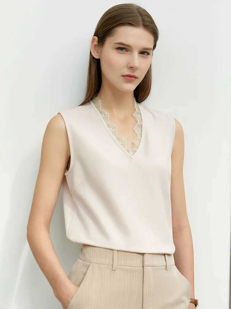 Amii Minimsm Spring Office Lady Blazer Women Jacket Lace V-neck Tank Tops High Waist Pants Separately Female Blazers 12060909 X250704
