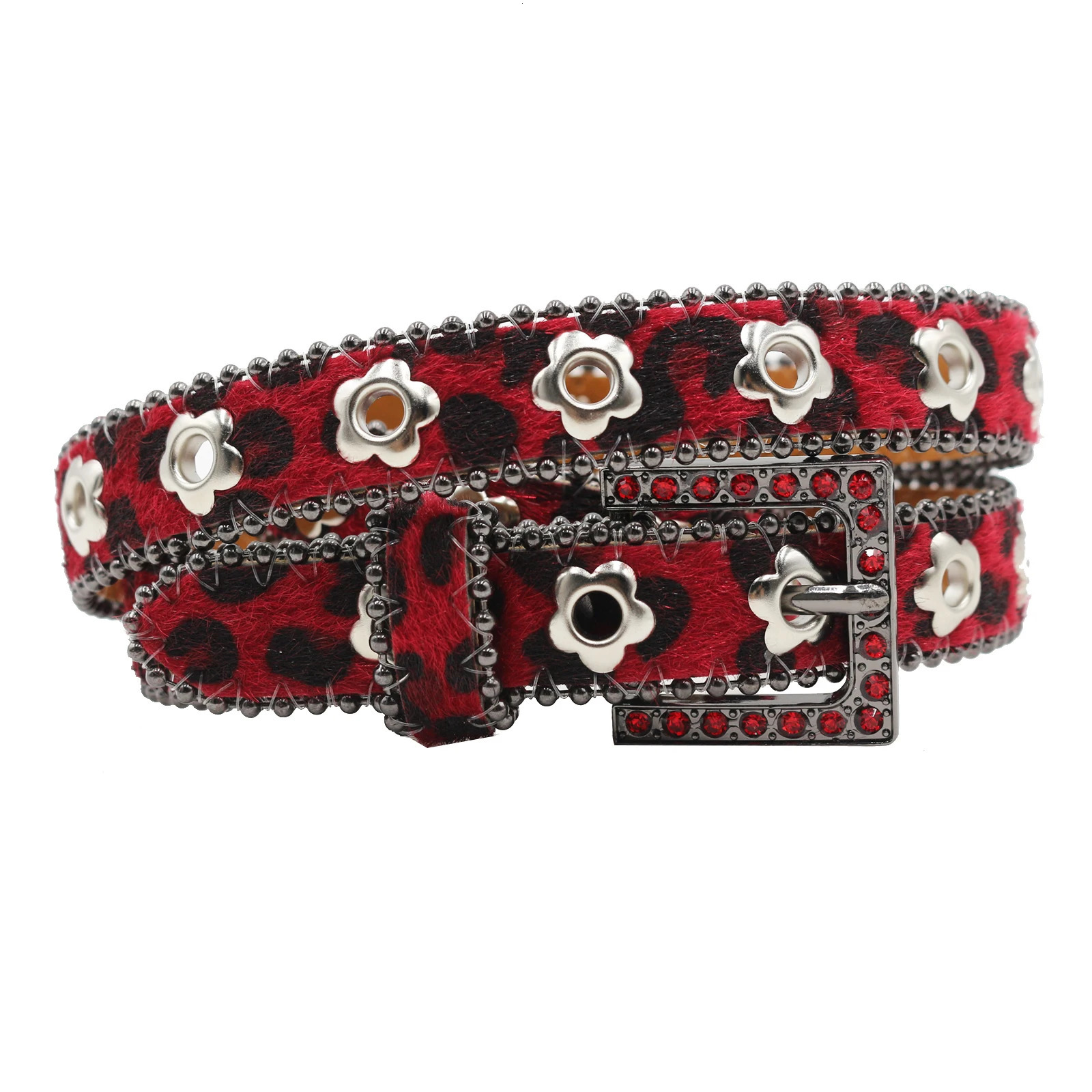 Classic style White Black Western Y2K AB Rhinestone Belts Studded Lether Belts for Women Strap For Jeans 250627