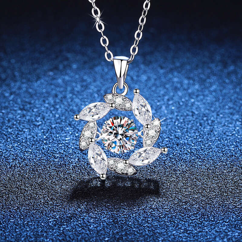 S925 Pure S925ier Windmill Dynamic Pendant 1 caratS925 MoiS925S925anite Necklace 975