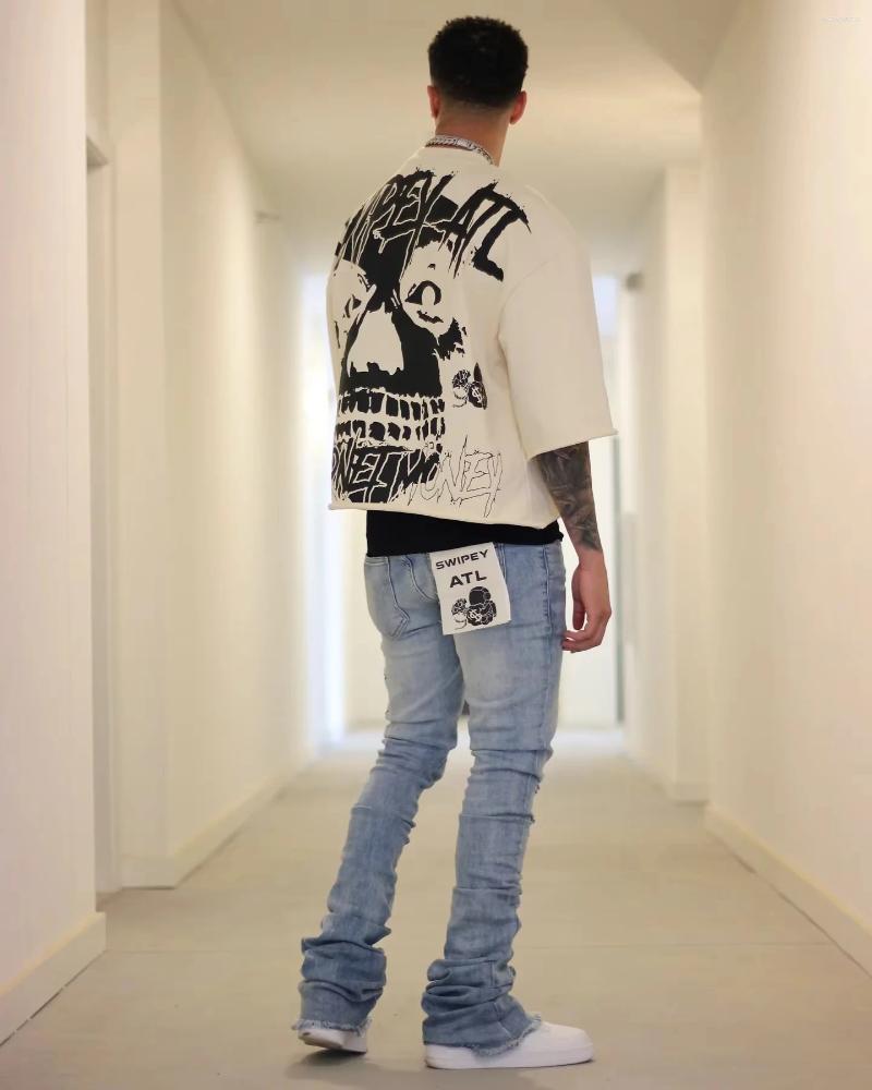 Men's T Shirts Vintage Gothic Skull Graphic Print T-Shirt Men Casual Pure Short Sleeve Tshirt Streetwear Women Cropped