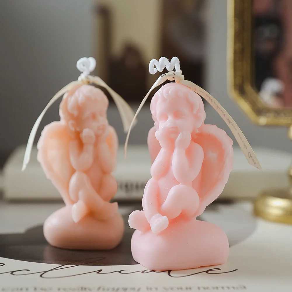 Angel Scented Candles Romantic Home Decor Gift 80% Parafin 20% Soy Wax 8cm Height Multi-Color Aromatherapy for Women W250704
