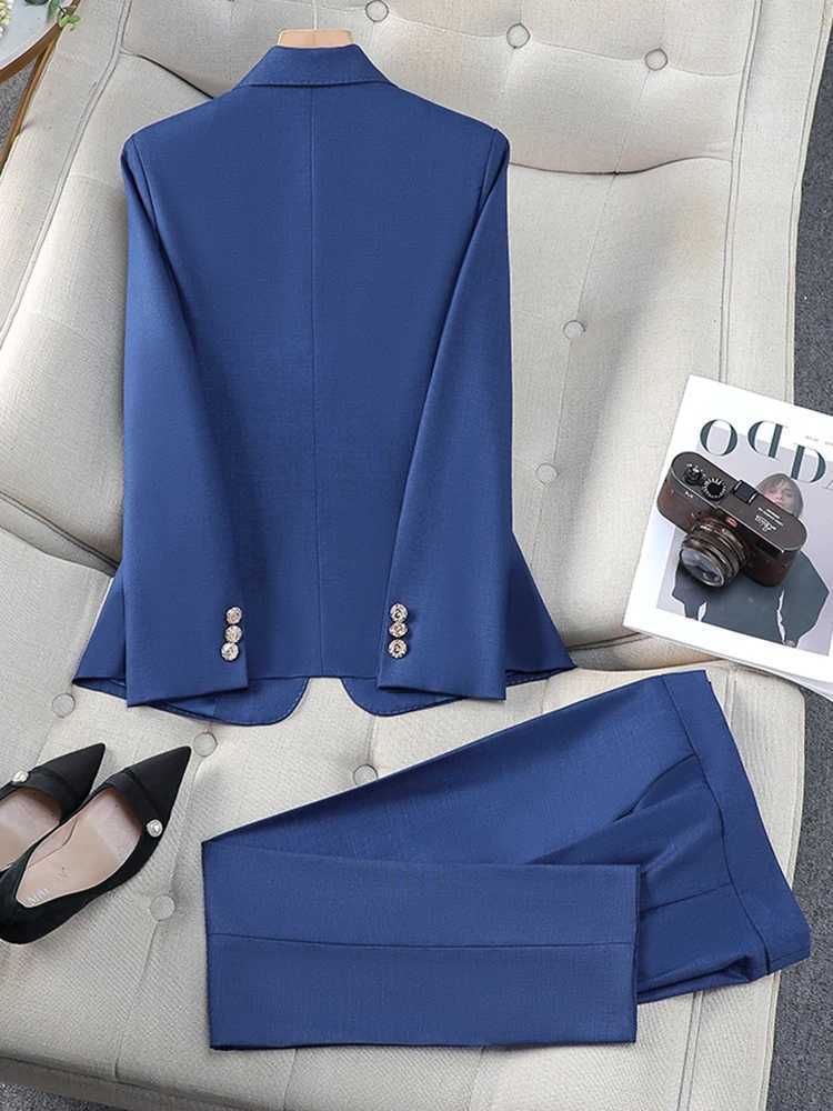 ZJYT One Button Blazer Pants Sets 2 Piece Outfit Womens Suit Conjuntos Femininos Elegantes New In Matching Sets Trousers Autumn X250704