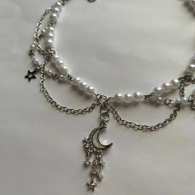 glistening moonlight necklace handmade beaded jewelry y2k fairycore gift 250701