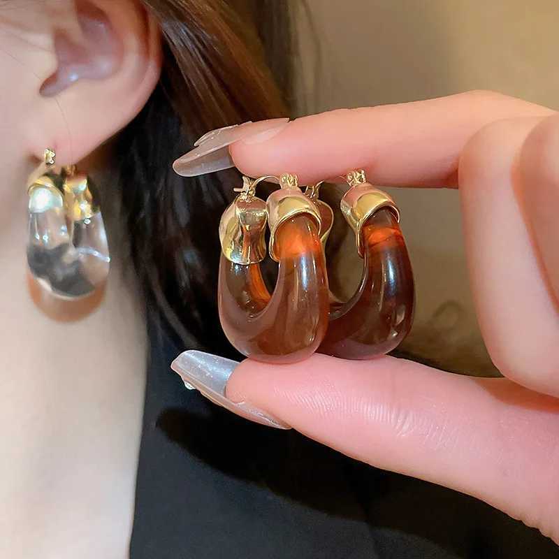 Maillard Tiger-eye Earrings Vintage Fashion Advanced Plating Ear Buckle Light Luxury Elegant Studs 2025 New Women Accessories Y250704