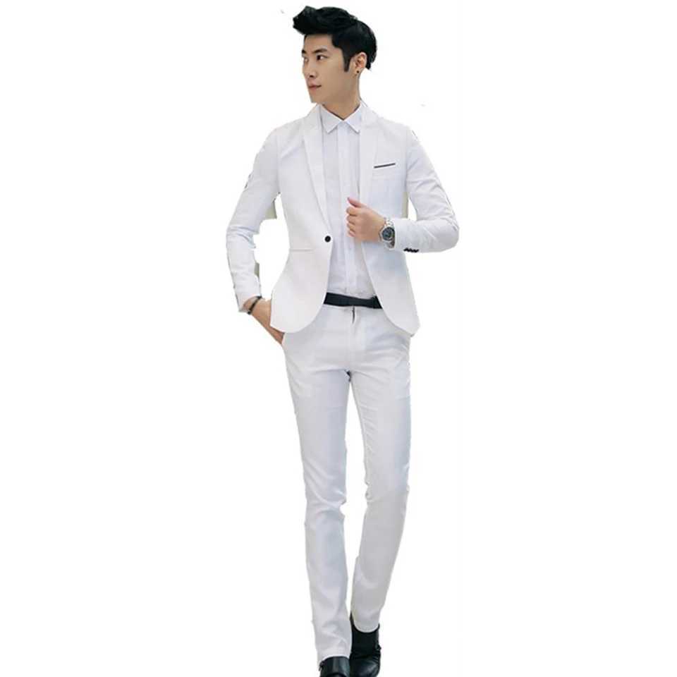 Mens Formal Slim Business Suit Tuxedos Blazer Jacket Coat Pants Party Wedding Size M~2XL Polyester Fabric and Functional X250704