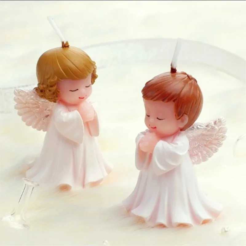 2023 Creative Home Birthday Candles Smokeless Candles Angel Baby Shape Decorative Small Candles Childrens Party Supplies LF197 W250704