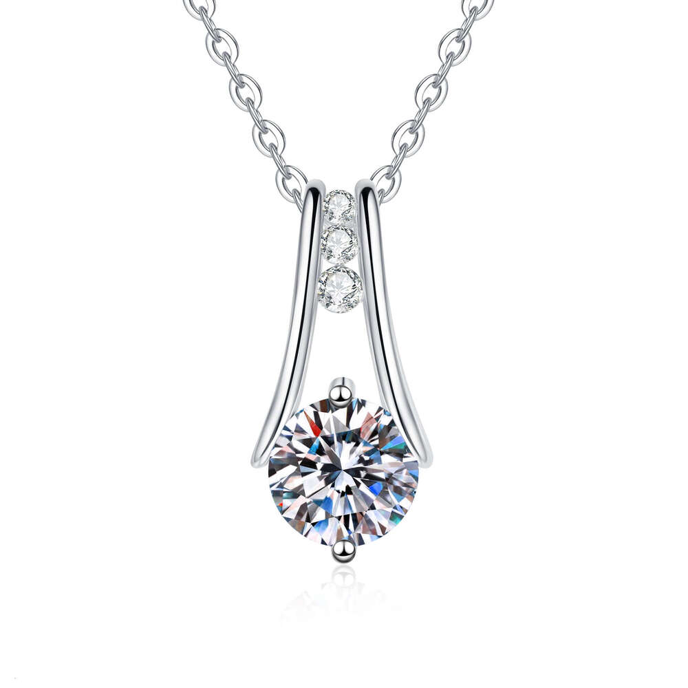 Hot S925ale S925 S925terling S925ier Pendant S925imple Light MoiS925S925anite Necklace for Women 996