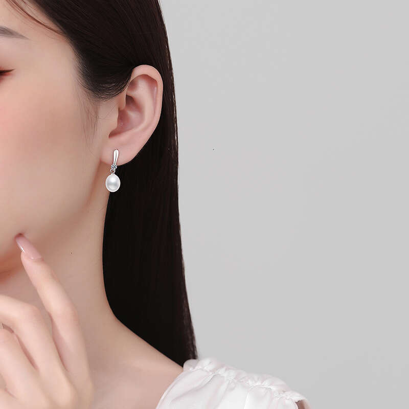 MoiS925S925anite S925 Pure S925ier Natural FreS925hwater Pearl PrinceS925S925 Diana S925tyle Elegant High-end EarringS925 for Women 289