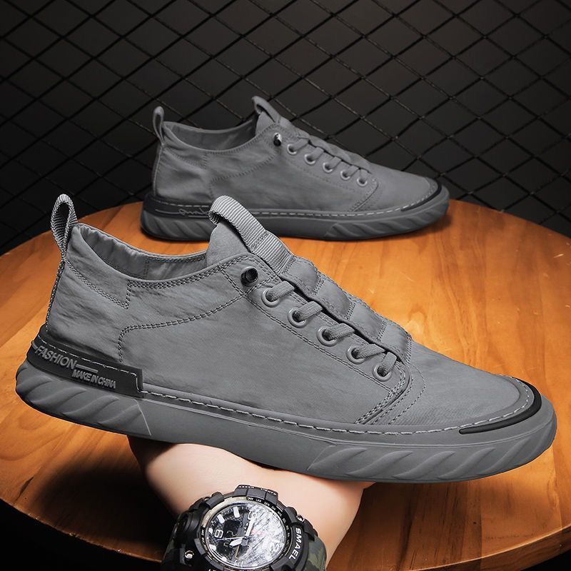 2022 summer new breathable ice silk old Beijing cloth shoes Korean fashion versatile shoes mens casual canvas shoes240930