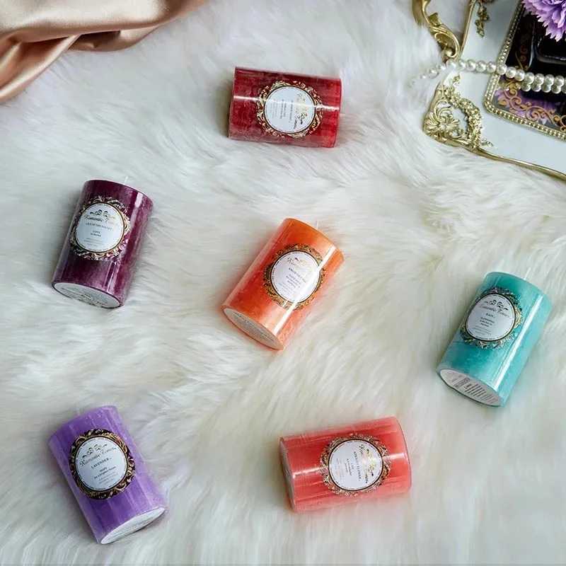 Household Smokeless Column Wax Scented Candles Church Holiday Wedding Scented Birthday Buddhist Candles Home Decoration W250704