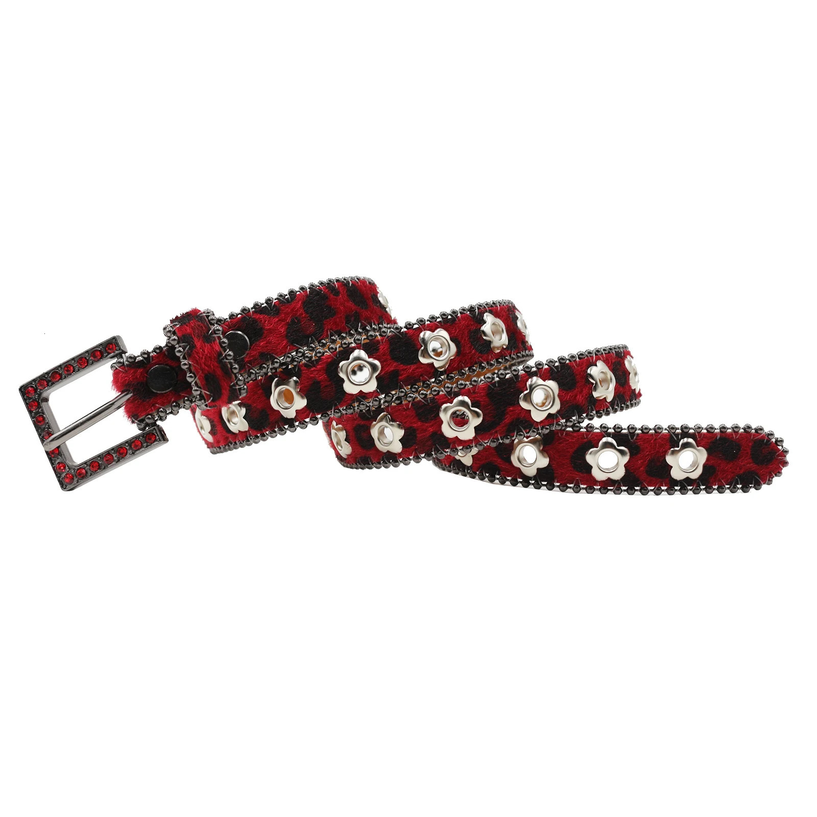 Classic style White Black Western Y2K AB Rhinestone Belts Studded Lether Belts for Women Strap For Jeans 250627