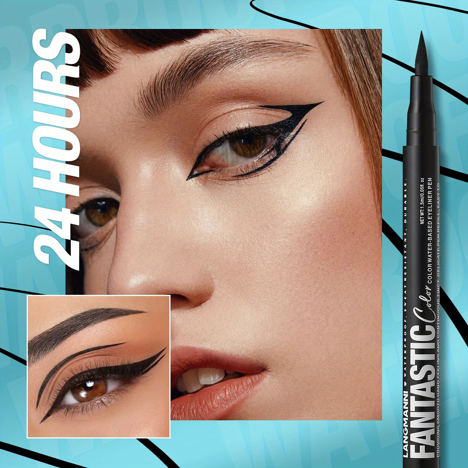 1 pcs waterproof quick-drying oil-proof and non-smudging long-lasting ultra-fine eyeliner eyeliner pen 250704