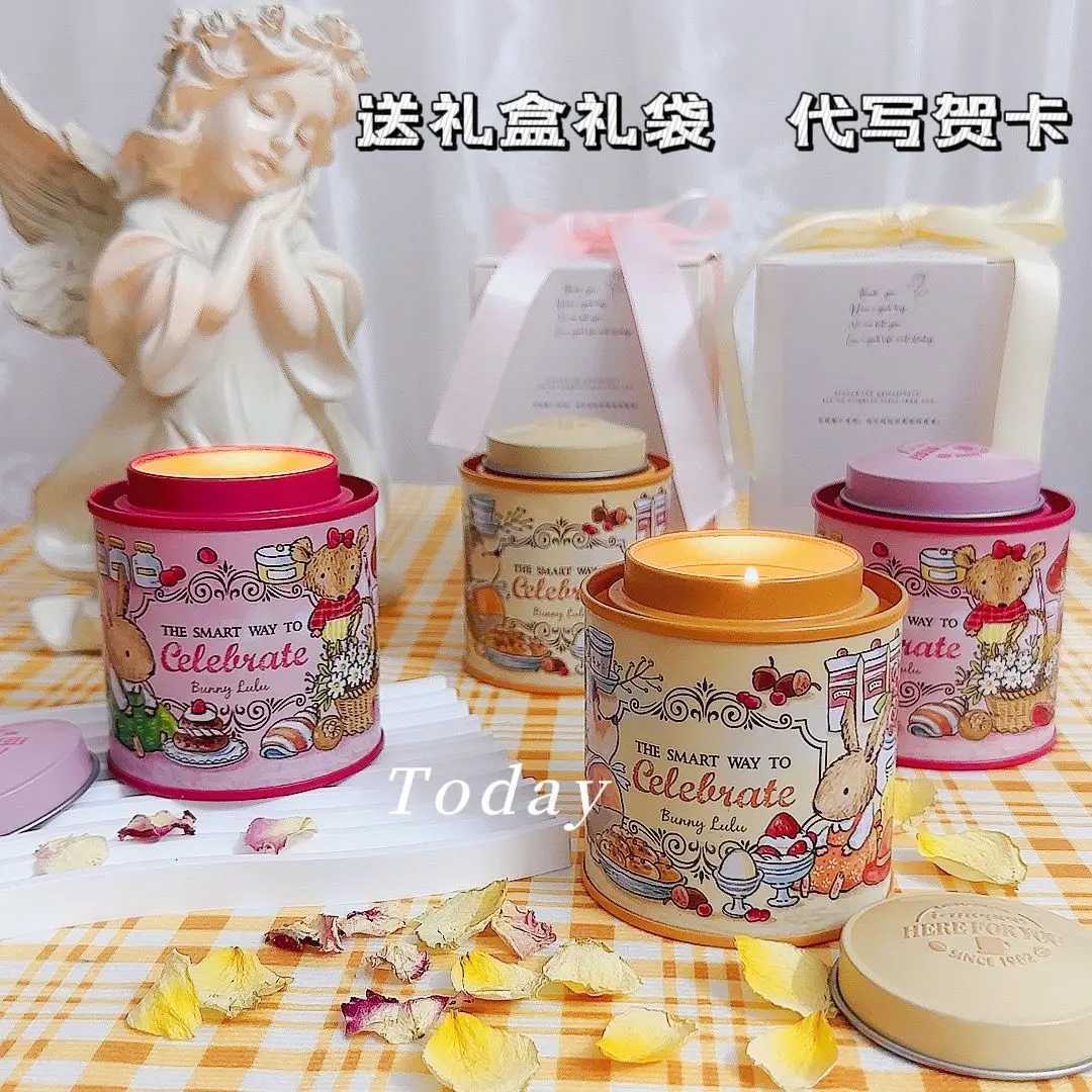 Rabbit Aromatherapy Candle Gift Box Creative Cute Smokeless Candle Romantic Atmosphere Student Girl Heart Birthday Gift W250704