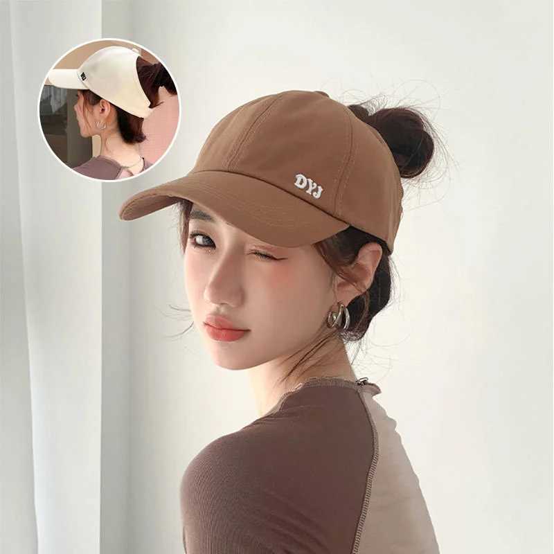 2023 New High Ponytail Baseball Cap for Wen Girls Summer Sports Cap Fashion Casual Solid Color Cap Sun Hat with Ponytail Hole X250704