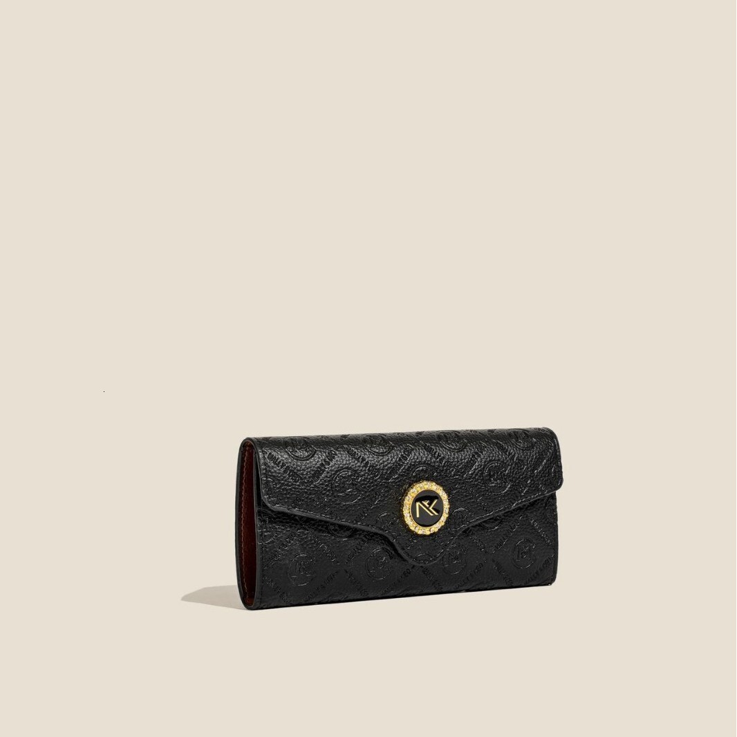 Free Shipping Designer Bag New Black Solid Color Chanel Style High-end Embossed Women's Wallet Multi-card Slot Coin Purse Fast Delivery