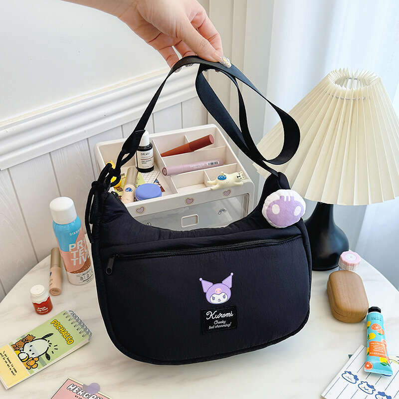 New Large Capacity High Appearance Shoulder Cartoon Cute Bowknot Down Crossbody Bag