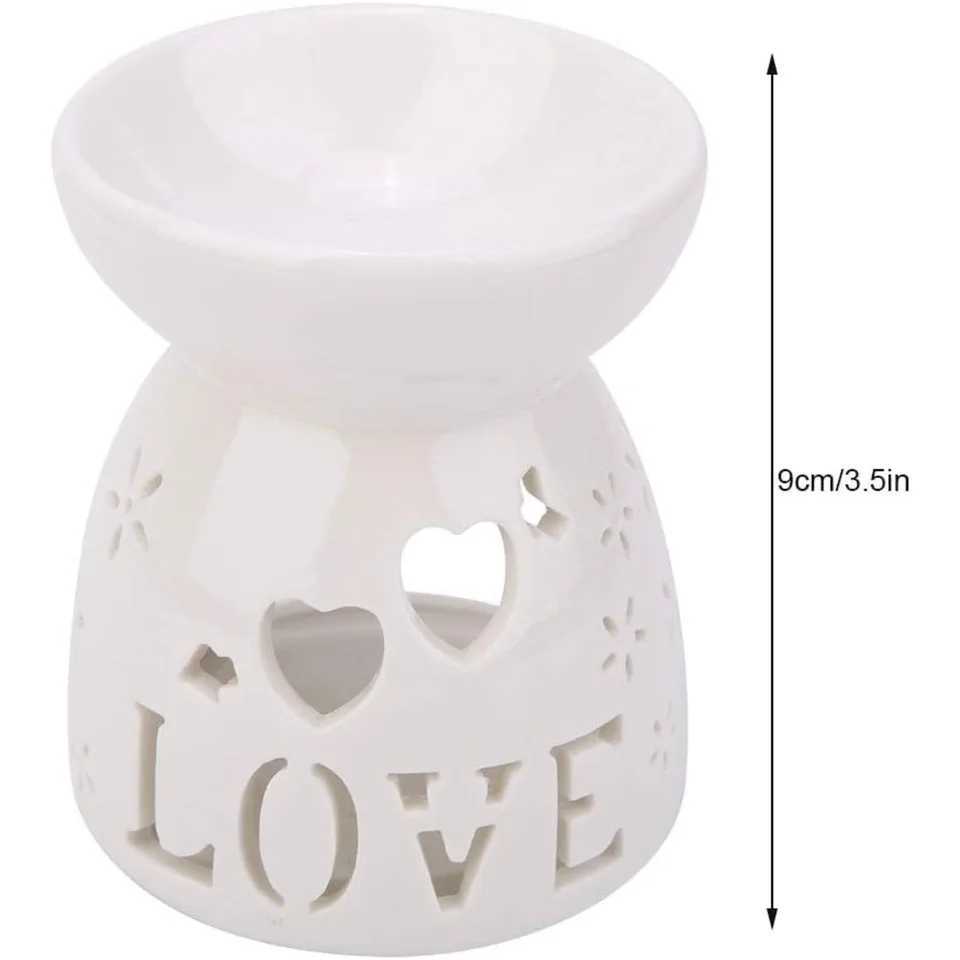 Essential Oil Burner Ceramic Wax Warmer Ceramic Candle Holder for Relaxation Bedroom Decoration W250704