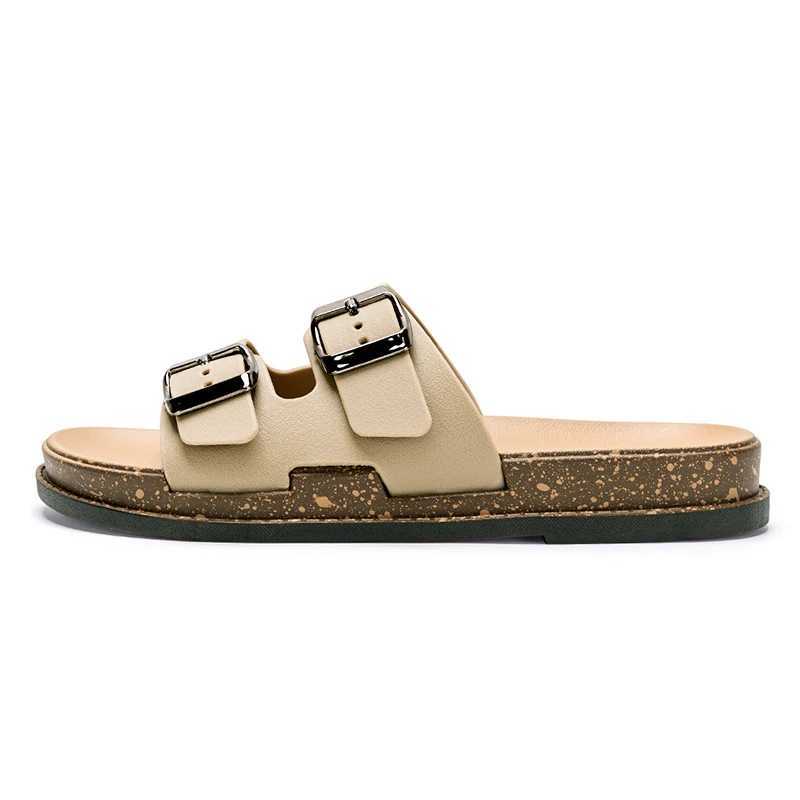 2025 New Double Strap Womens Slippers Summer Adjustable Soft Sole Shoes Outdoor Fashion Flat Bottom Sandals Women W250704