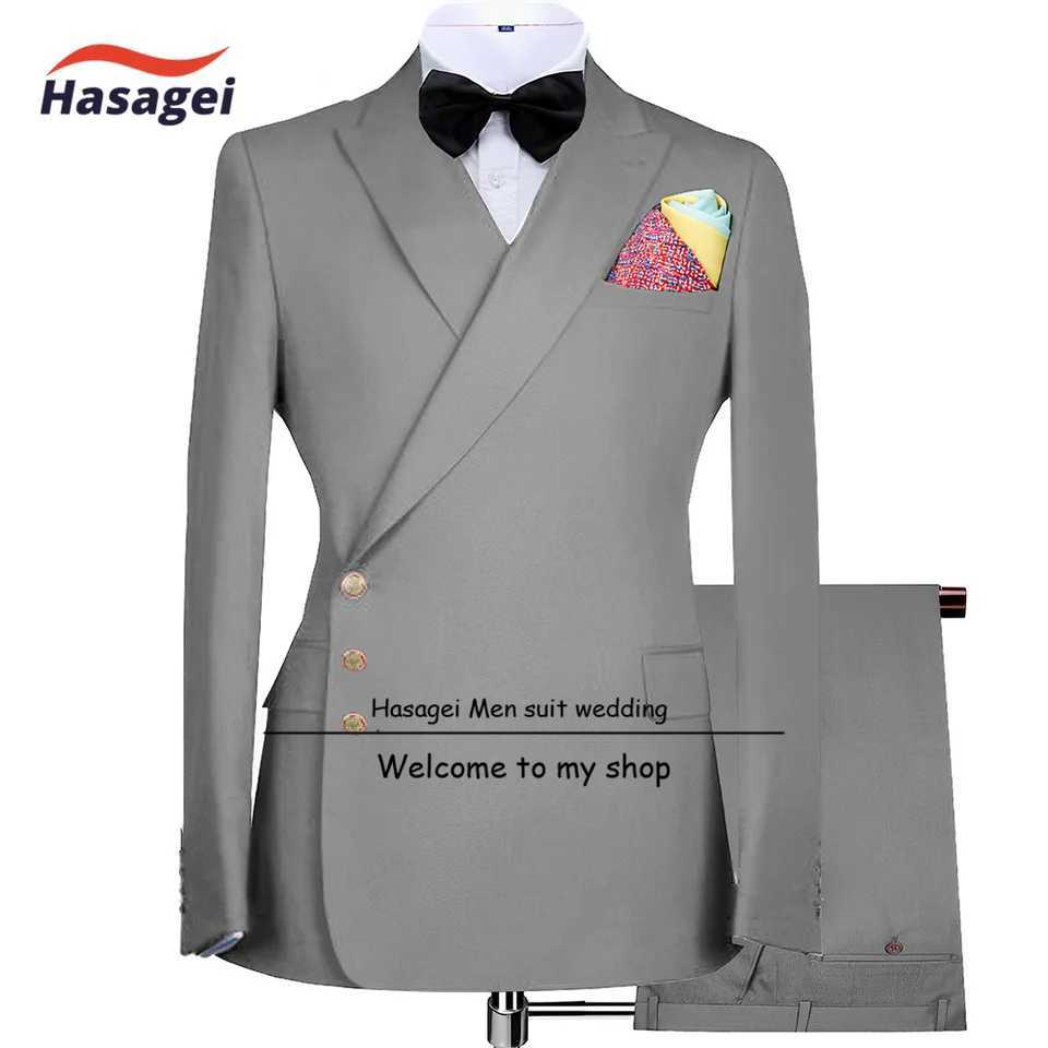 2023 New Mens Suit Jackets and Pants 2-piece Set Elegant Wedding Tuxedo Blazer for Men Custom Clothes X250704