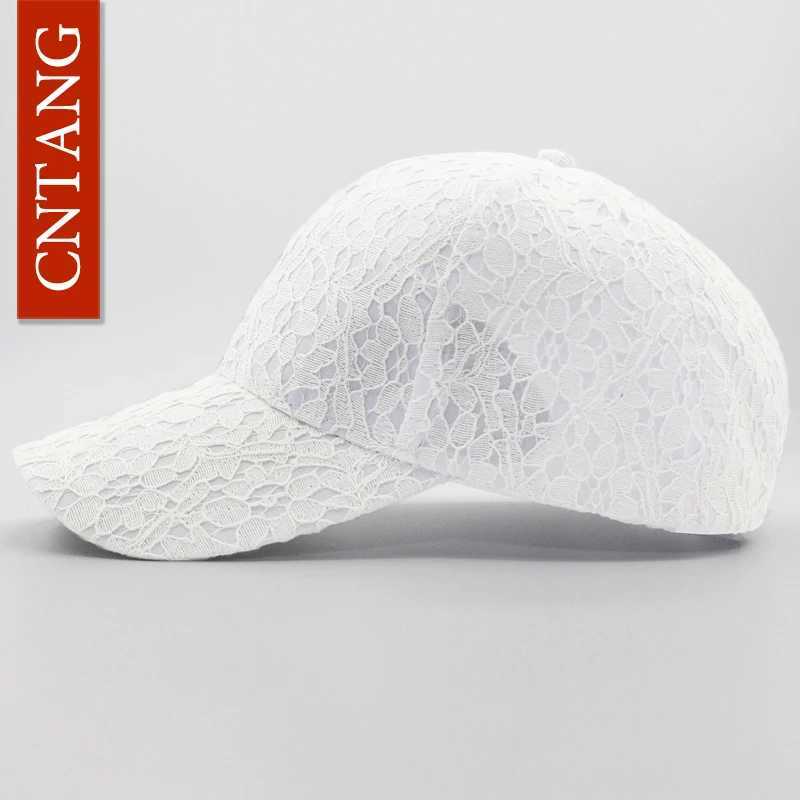 CNTANG Brand Summer Lace Hat Cotton Baseball Cap For Wen Breathable Mesh Girls Snapback Hip Hop Fashion Fem Caps Adjustable X250704