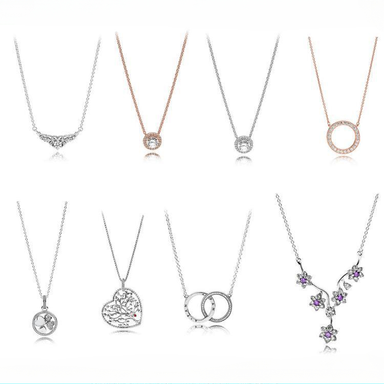 S925 sterling silver love heart designer pendant necklace for women retro vintage simple classic square zircon short chain choker necklaces jewelry