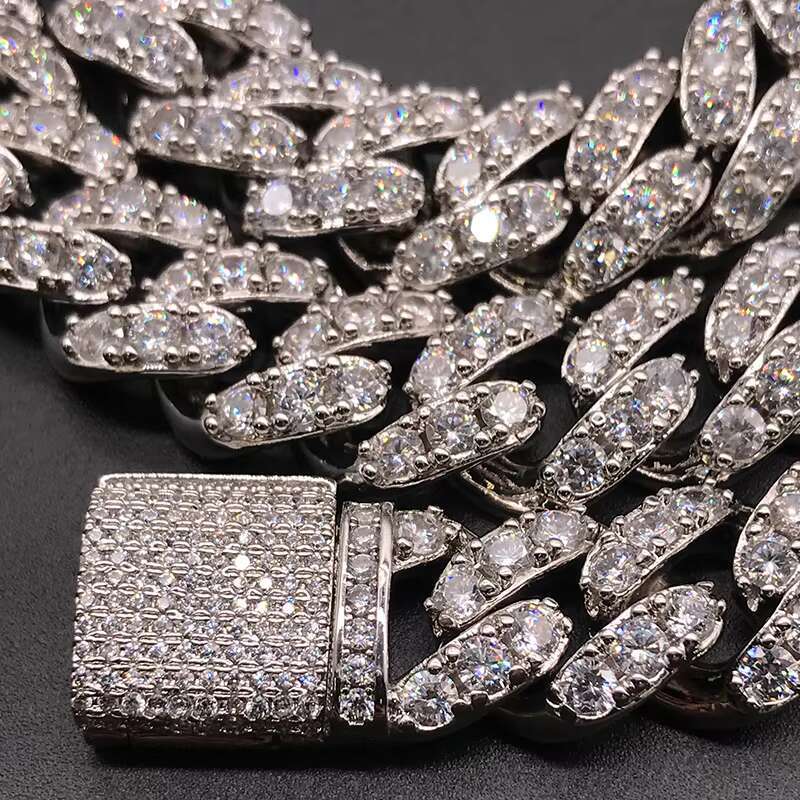 15MM 2020 Hip Hop Jewelry Iced Out Miami CZ Cuban Link Gold Chain Necklace Design for Men