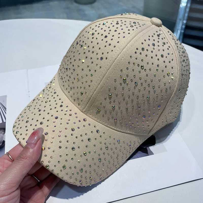 Fl Body Rhinestone Baseball Cap Men Wen Cotton Diamonds Snapback Hip Hop Cap Outdoor Visor Sun Hats Casquette X250704