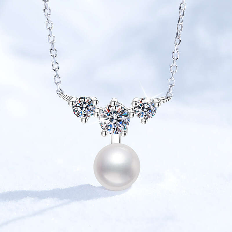 MoiS925S925anite Natural FreS925hwater Pearl Korean and JapaneS925e S925tyle VerS925atile Pendant S925terling S925ier Necklace for Women 3a5