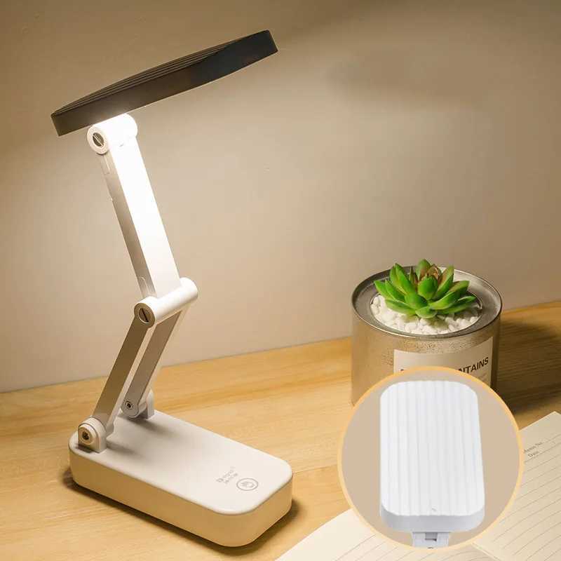 Foldable Table Lamp Portable LED Eye Protection Desk Lamp USB Rechargeable Dimmable Night Light 3 Color Temperatures XJ250703