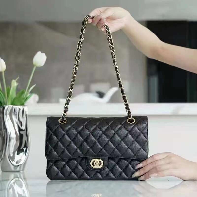 New Cowhide Quilted Chain Xiaoxiangjia Sheepskin CF2.55 Single Shoulder Crossbody Women's Bag with Original Tag