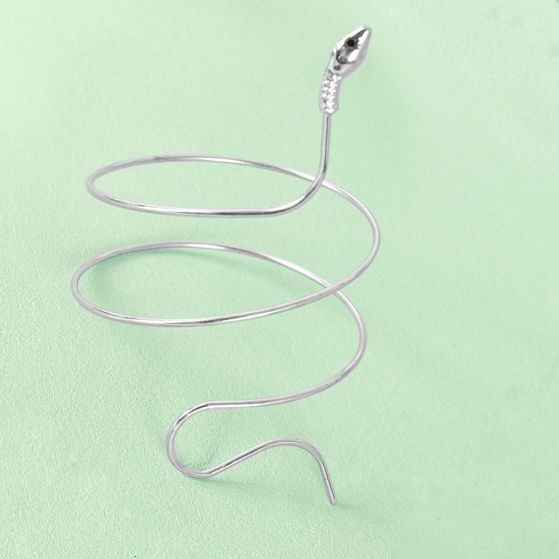 Creative Design New Open Smooth Bracelet Snake Shape V-shaped Upper Arm Jewelry Trendy Personality