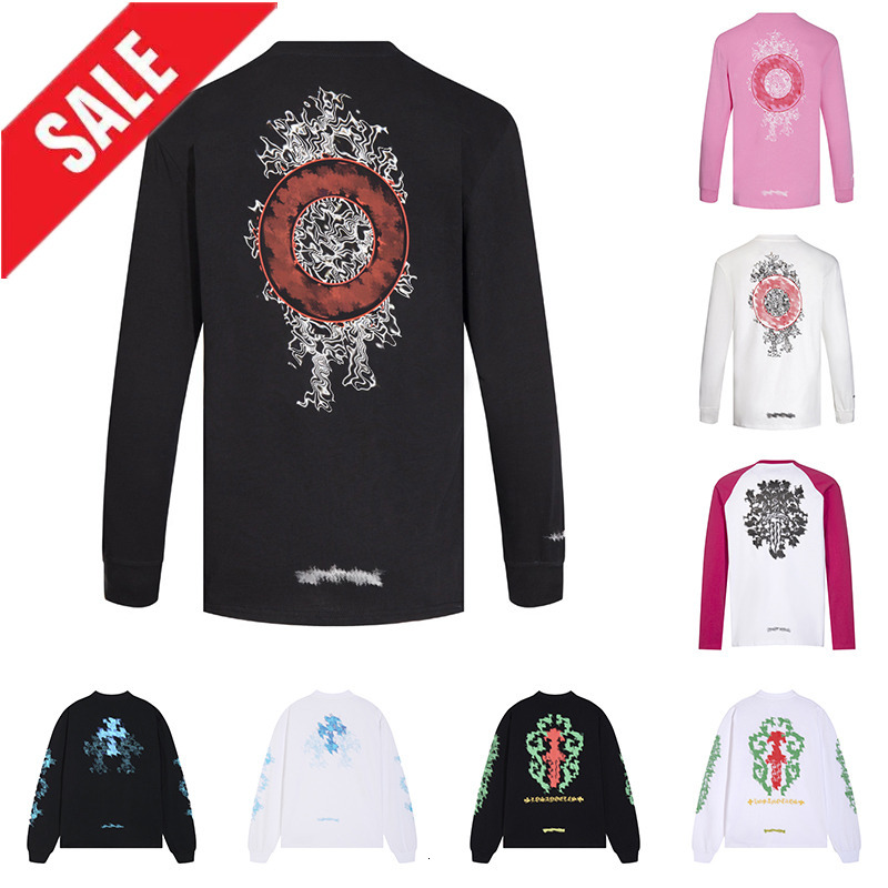 Free shipping T Shirts Designer Letter Printed Long Sleeve Tops High Street Styles Men Women Casual Loose Breathable tshirt Black White shirts zcl