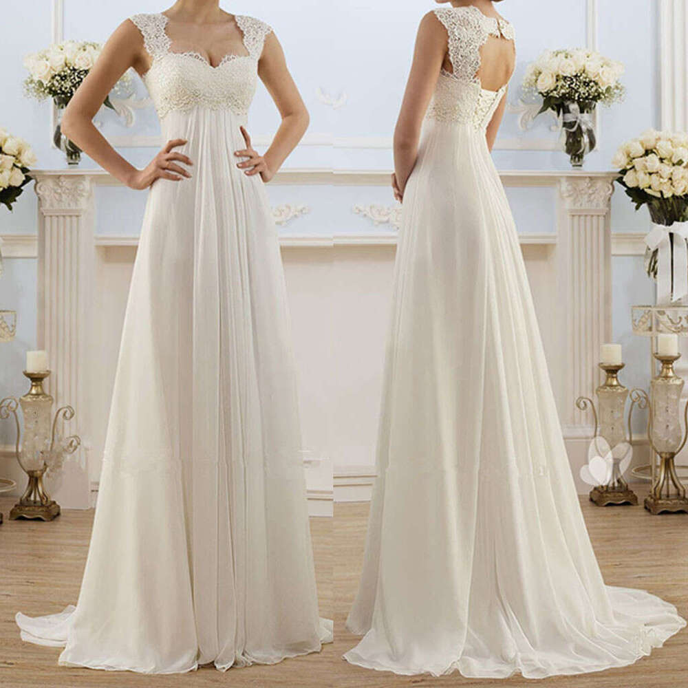 Hot-Selling European and American Sexy Lace Patchwork Floor-Length Hot Sale Gown Long Dress for Women 2025 New Casual Versatile Fashion Apparel