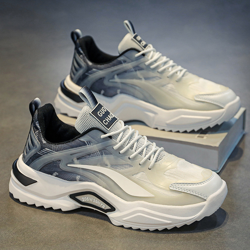 designer Versatile fashionable thick soled dad running sports trendy and breathable men casual shoes