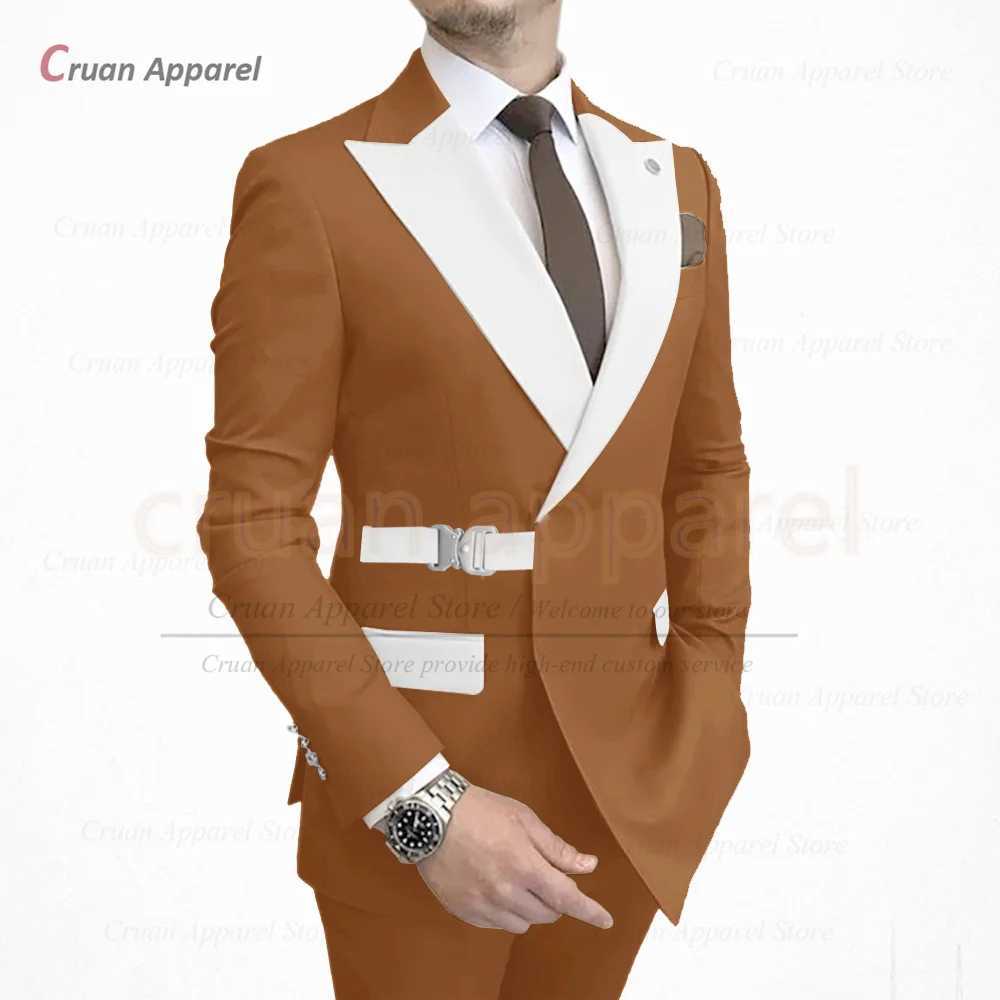 Formal Banquet Custom New Designs Peaked Lapel Blazer Pants 2 Pieces Fashion Suit Men Set Birthday Party Wedding Elegant Outfits X250704