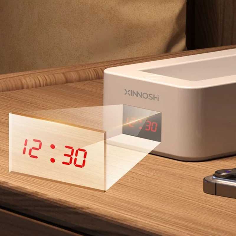 Portable Foldable Lamp With Clock USB Charging Type Fold LED Desk Lamp Energy Saving Rechargeable LED Reading LightXJ250703