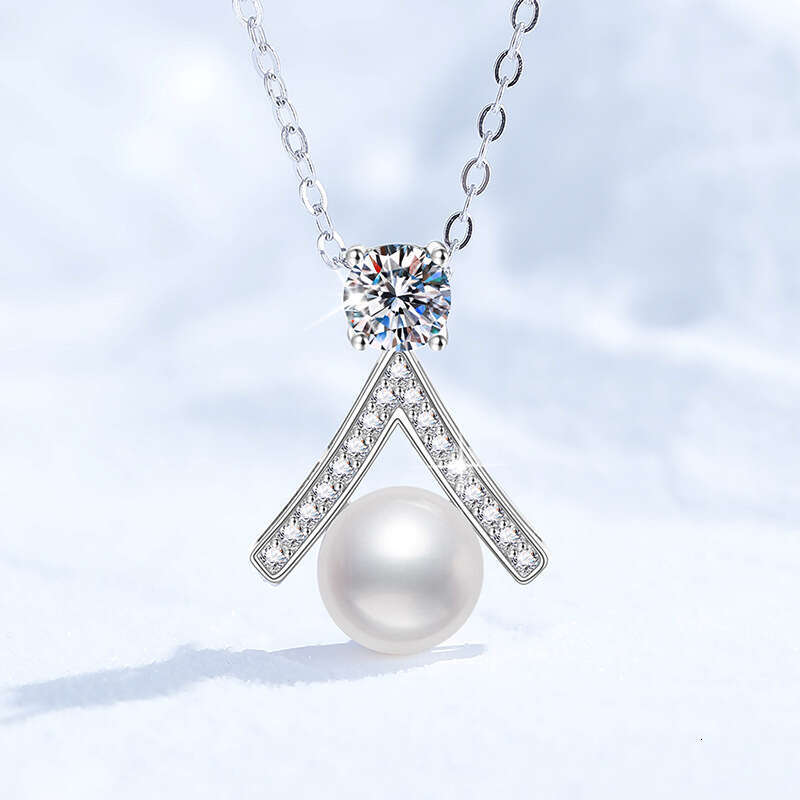 MoiS925S925anite Natural FreS925hwater Pearl Light S925mall DreS925S925 Pendant S925 S925terling S925ier Necklace d81