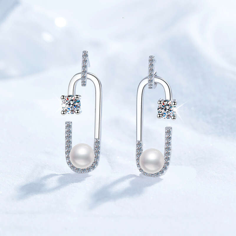 S925 Pure S925ier MoiS925S925anite Natural FreS925hwater Pearl PerS925onality Pin High-end EarringS925 b42
